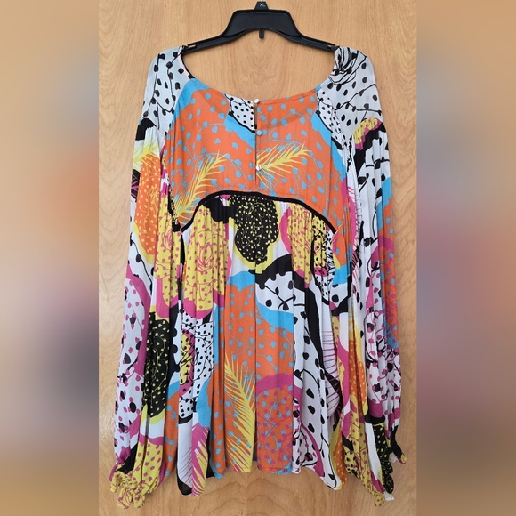 Upcycled Colorful Funky Boho Tunic Sublime Dalmation Band Tee Rock Top - Picture 2 of 2
